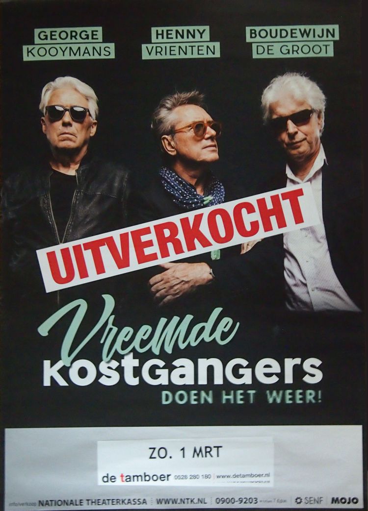 2020 Vreemde Kostgangers show poster March 01 2020 Hoogeveen - De Tamboer (Collection Edwin Knip)